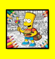 BTS Simpsons Coloring Book