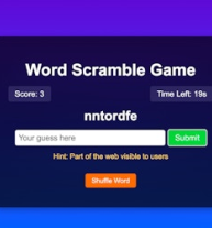Word Scramble Game Challenge